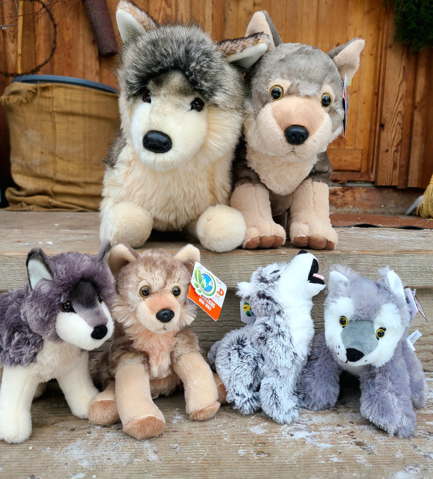 Cuddlekins Large Wolf Plush