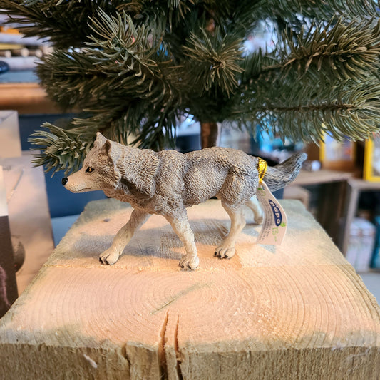 Wolf-Spielzeug/Figur – Grau
