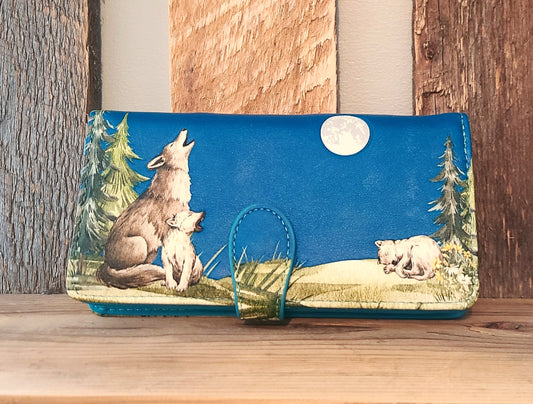 Blue Wolf Family Wallet
