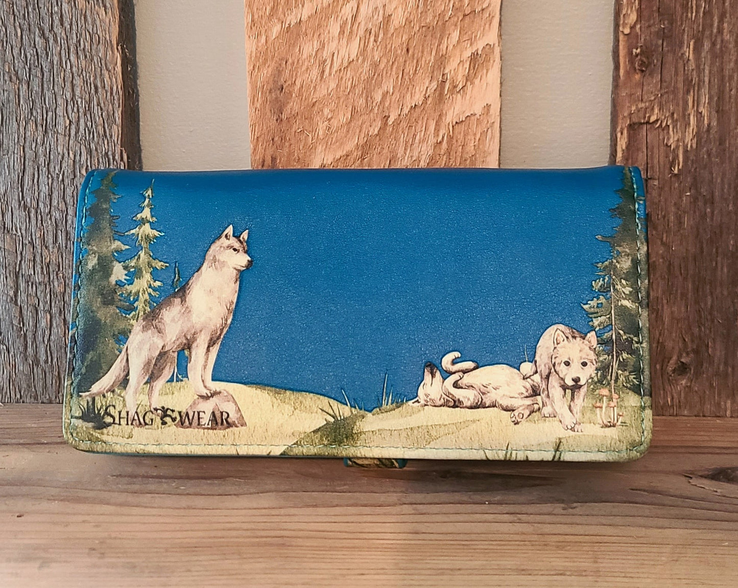 Blue Wolf Family Wallet