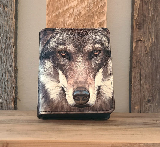 Small Wolf Face Wallet