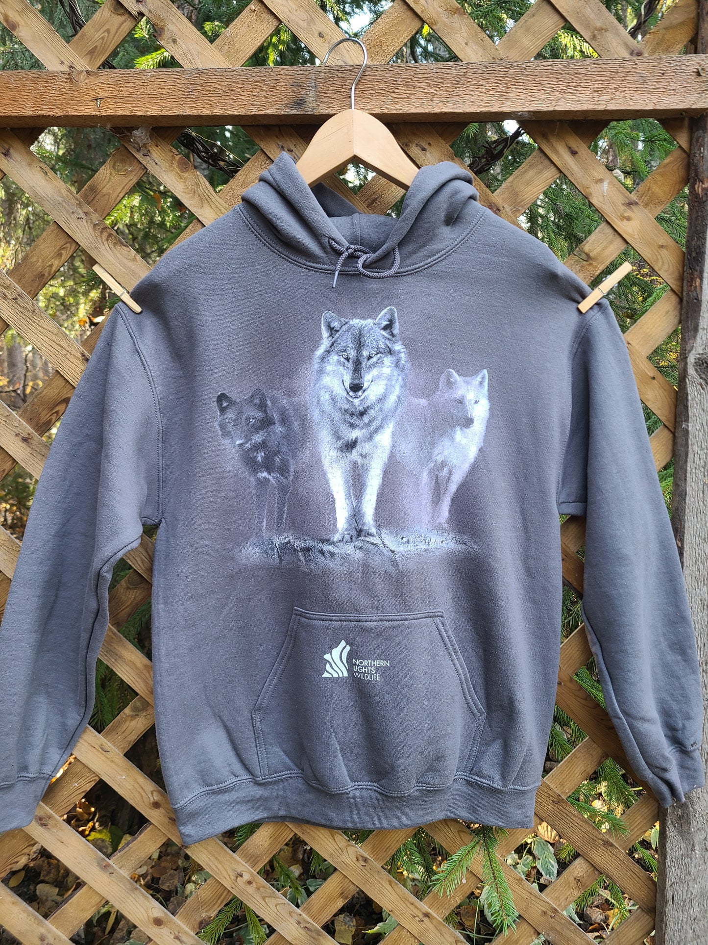 Tri-Wolf Grey Hoodie