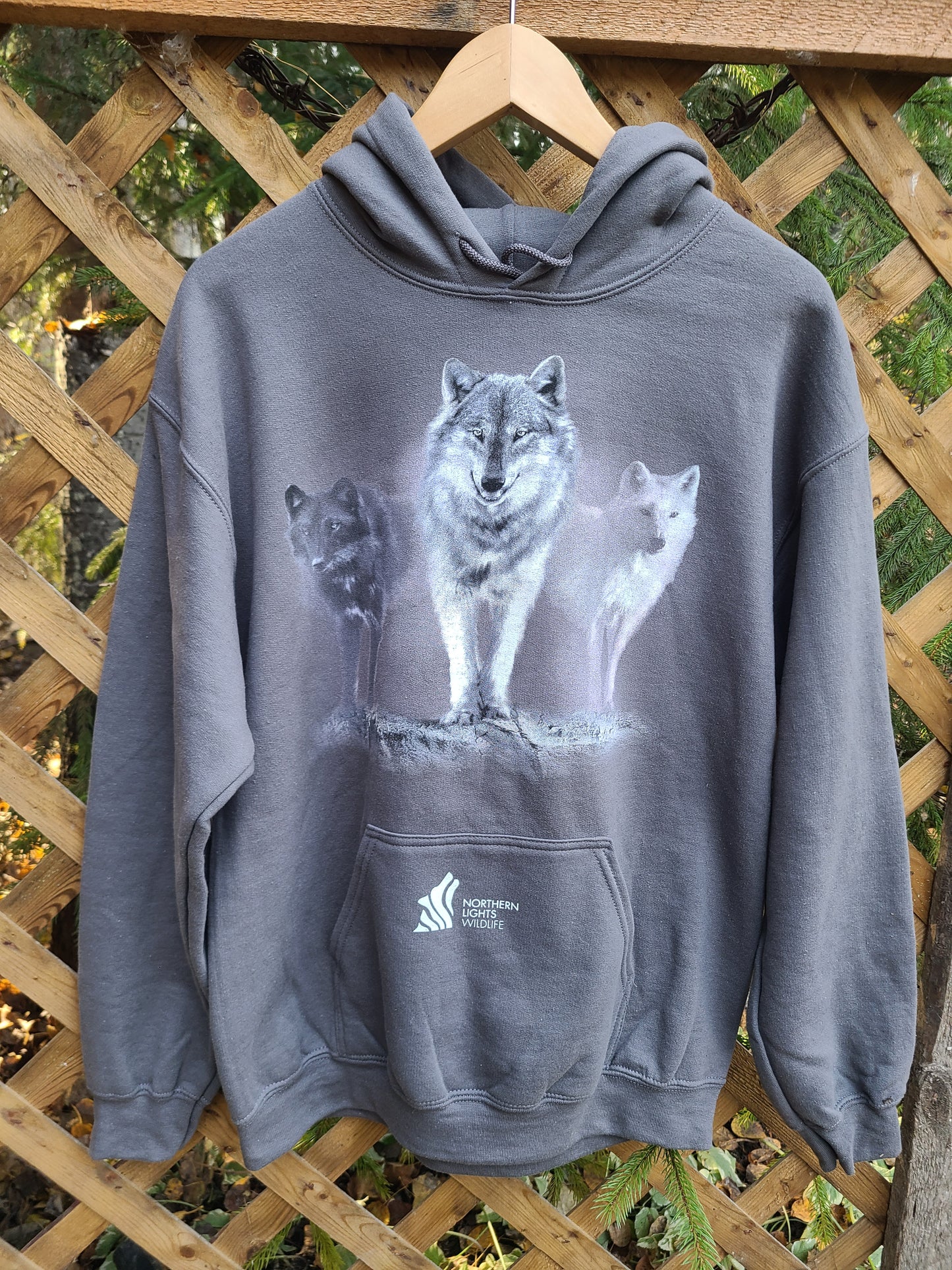 Tri-Wolf Grey Hoodie