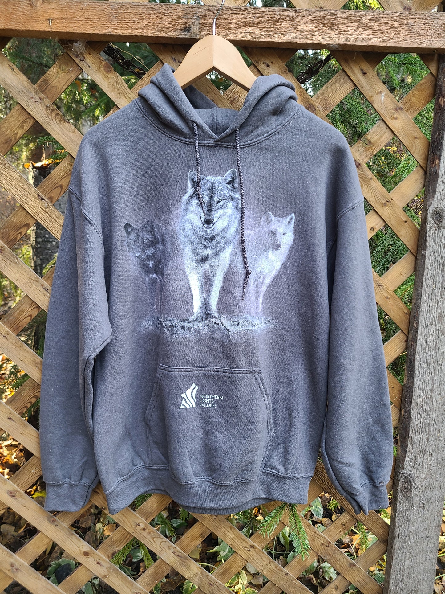 Tri-Wolf Grey Hoodie