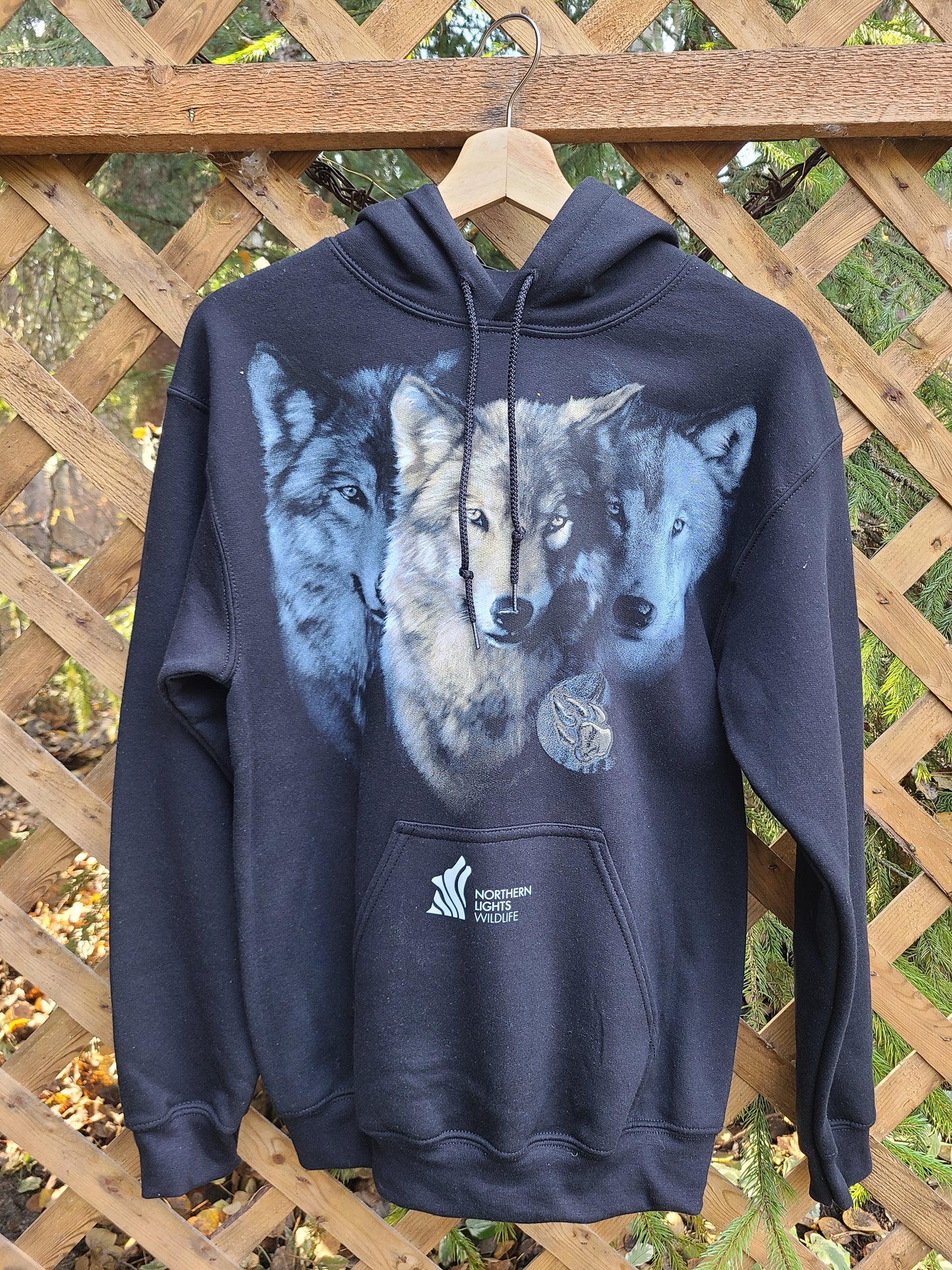 Tri-Wolf Black Hoodie