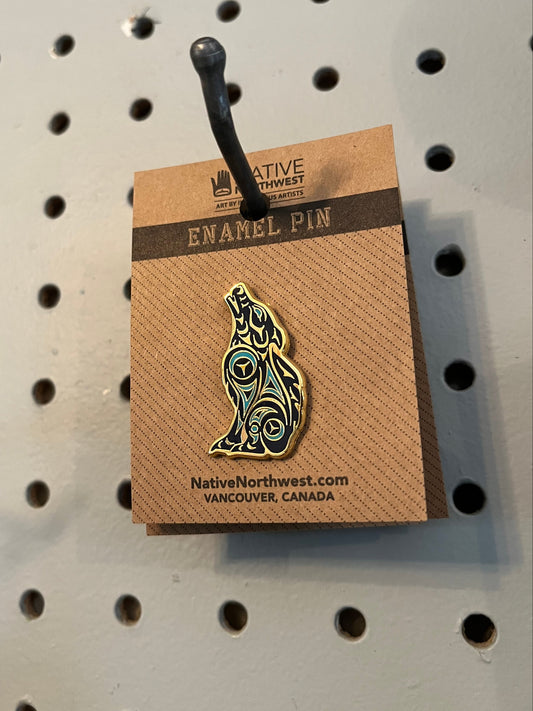 Wolf Enamel Pin