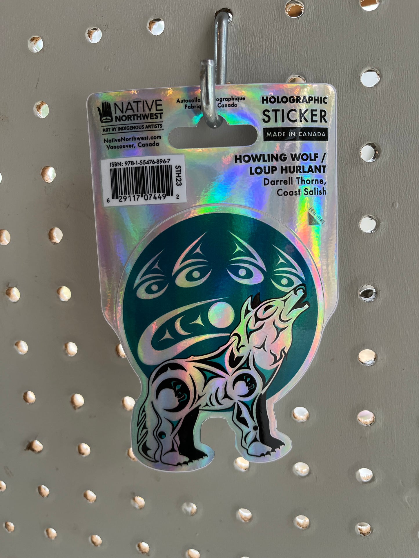 Holographic Wolf Sticker