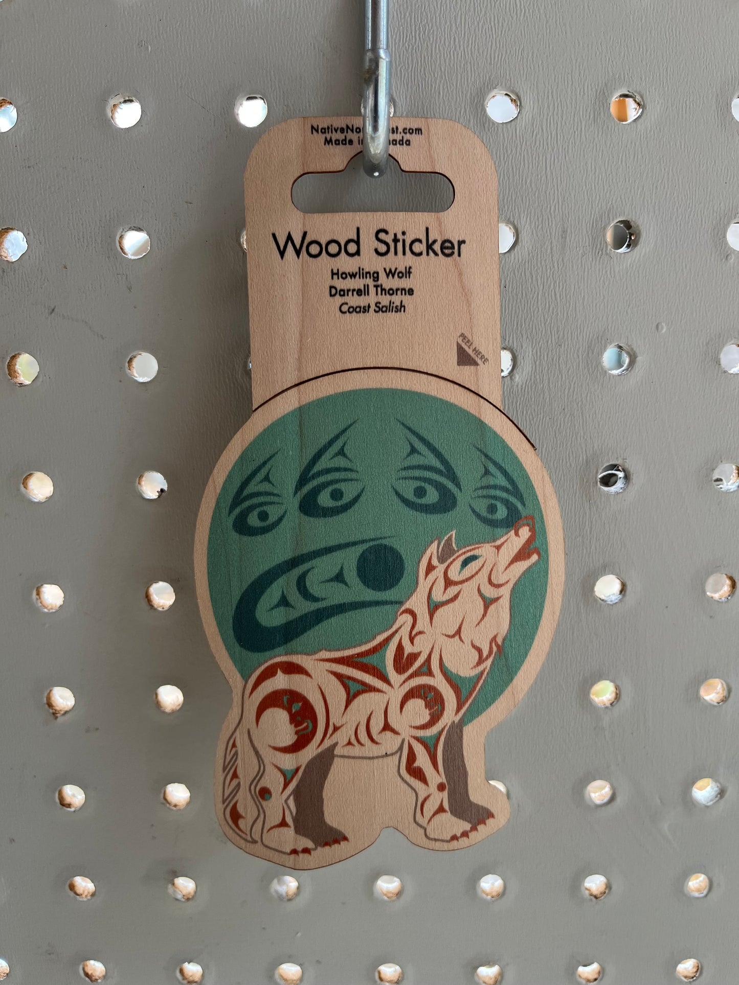 Wooden Wolf Sticker
