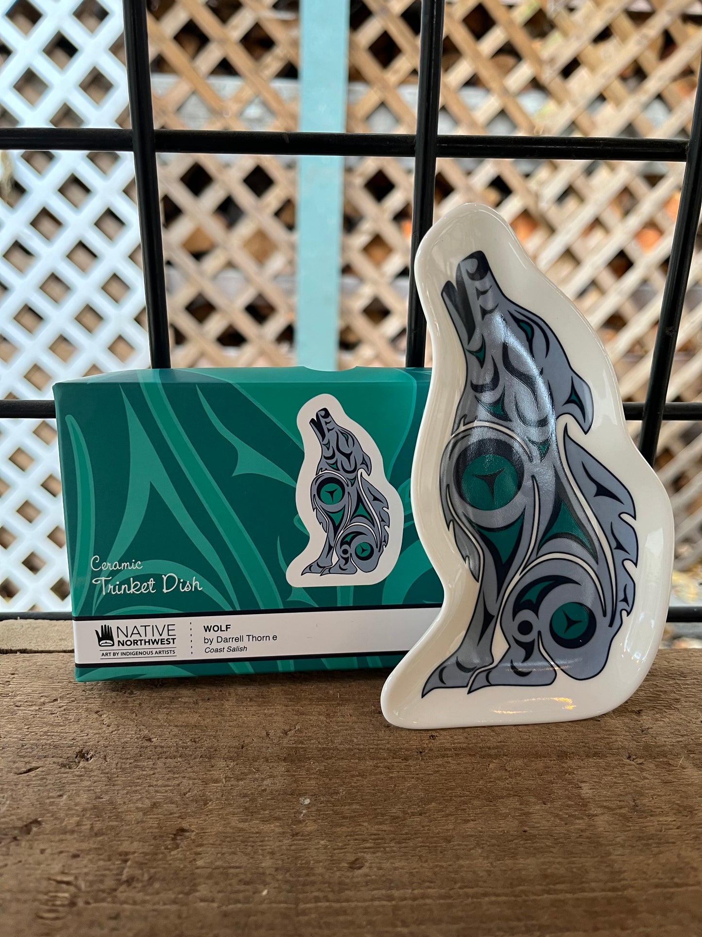 Ceramic Wolf Trinket Dish