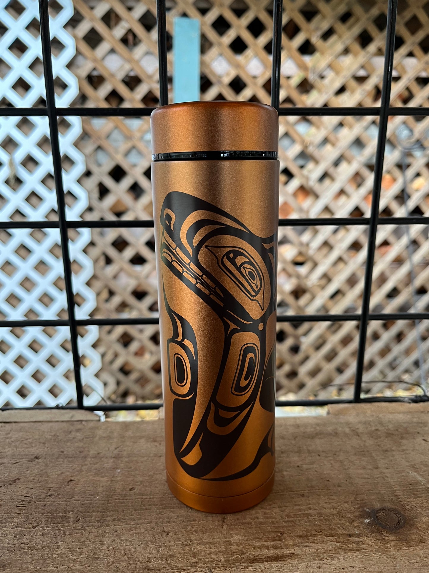 17oz Tumbler - Indigenous Wolf Design