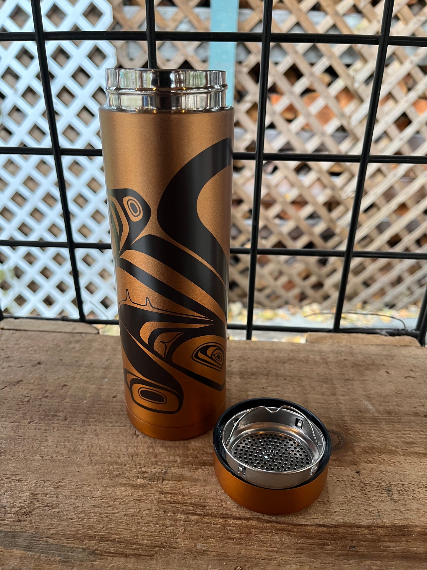 17oz Tumbler - Indigenous Wolf Design