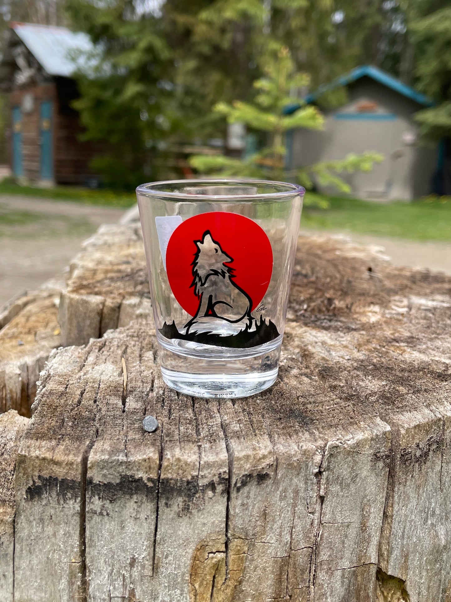2oz Wolf Shot Glass